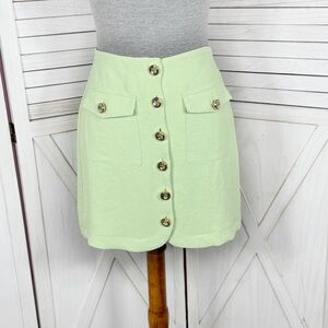 Astr The Label Mint Green Button Front Mini Skirt Small Twee Preppy Pockets